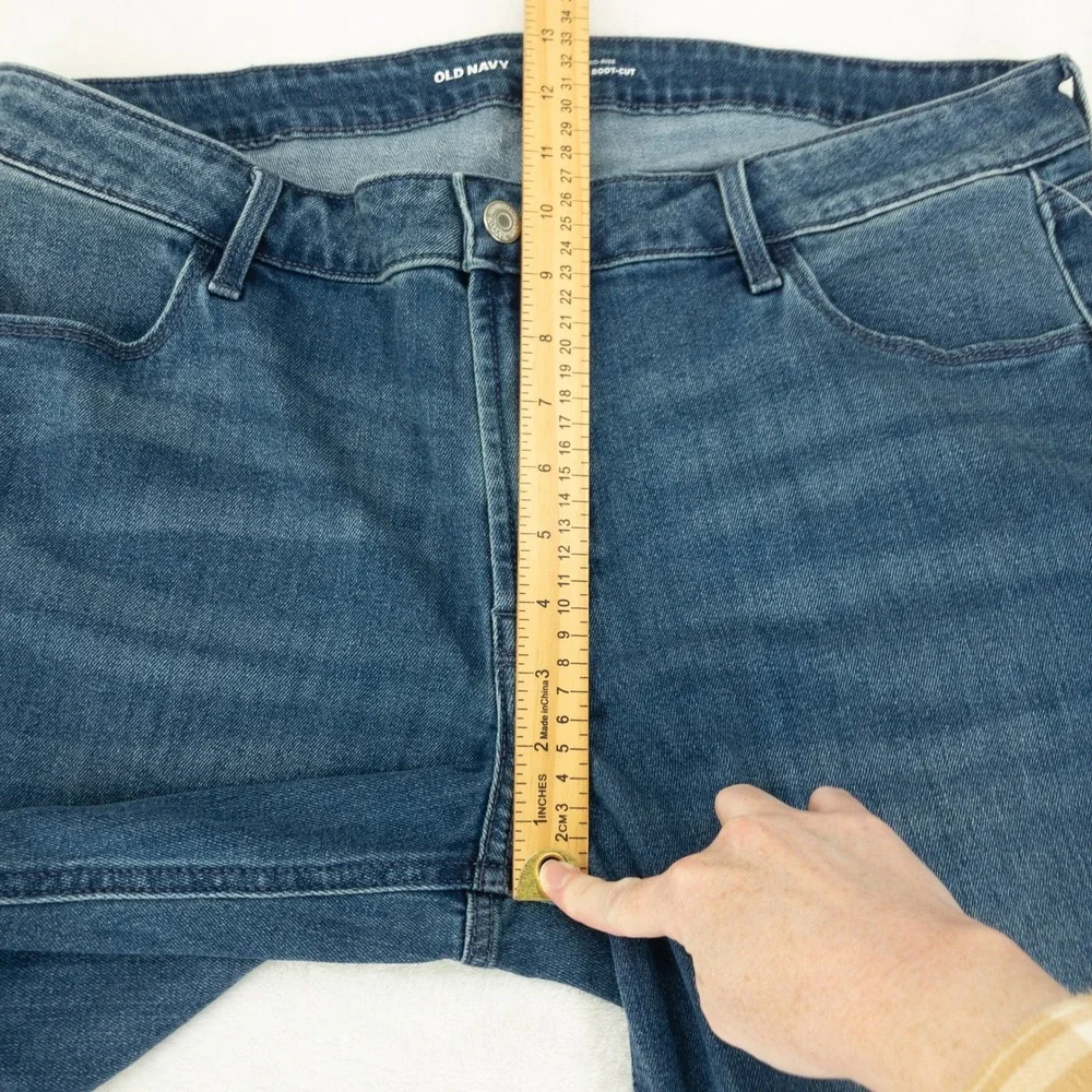Old Navy Wow Bootcut Jeans Womens Size 16 Blue Stretch Cotton Blend Denim New